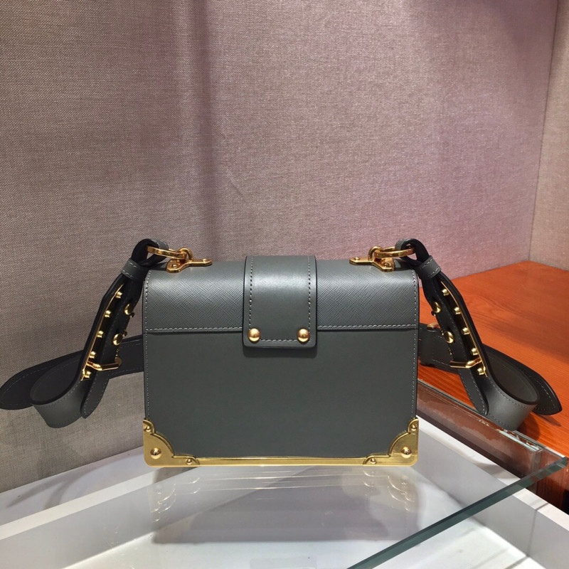 bolso de hombro de cuero Prada Cahier 1BD045-4