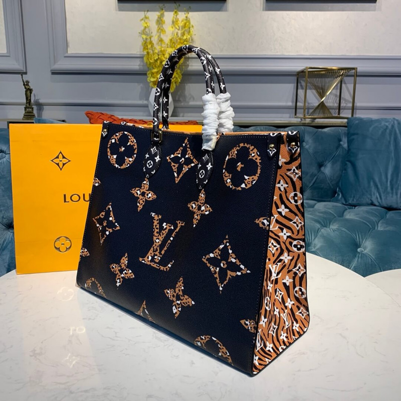 Louis Vuitton Onthego M44674 Negro/Caramelo-2
