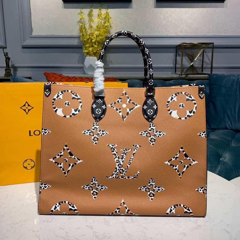 Louis Vuitton Onthego M44674 Negro/Caramelo-3