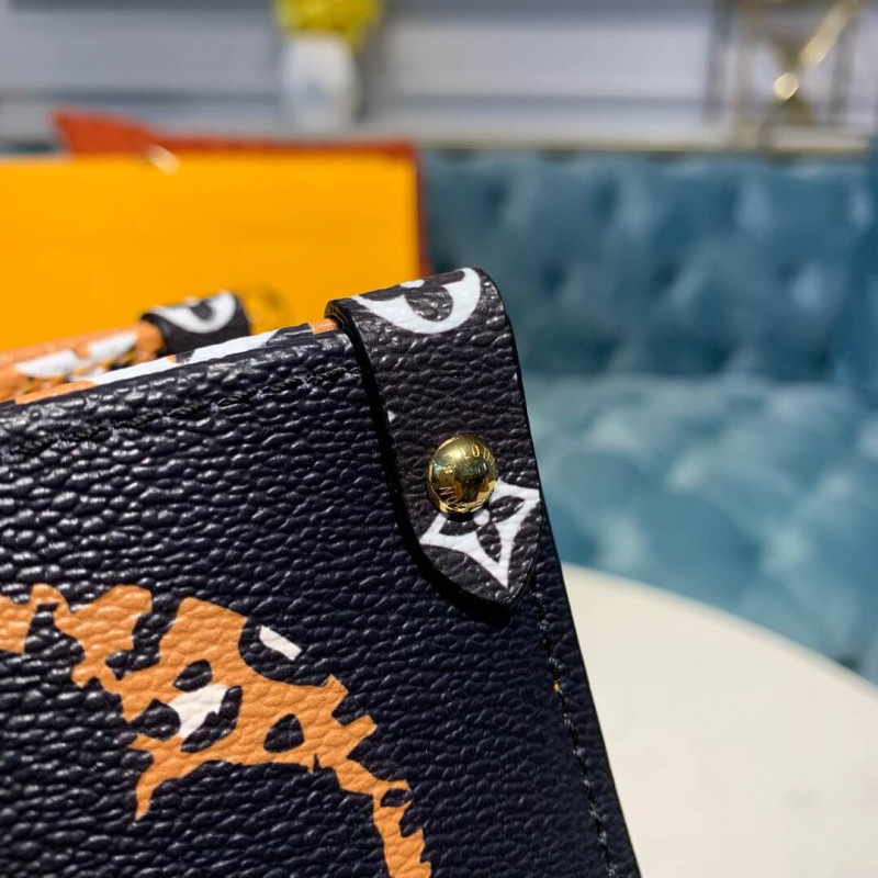 Louis Vuitton Onthego M44674 Negro/Caramelo-6