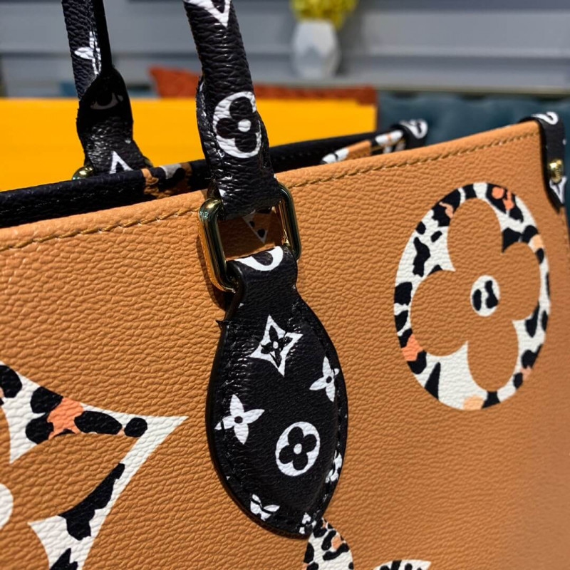 Louis Vuitton Onthego M44674 Negro/Caramelo-7
