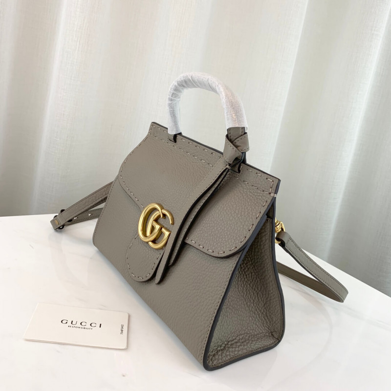Gucci GG Marmont Leather Tople Sain Shoulder Bolsa 442622-1
