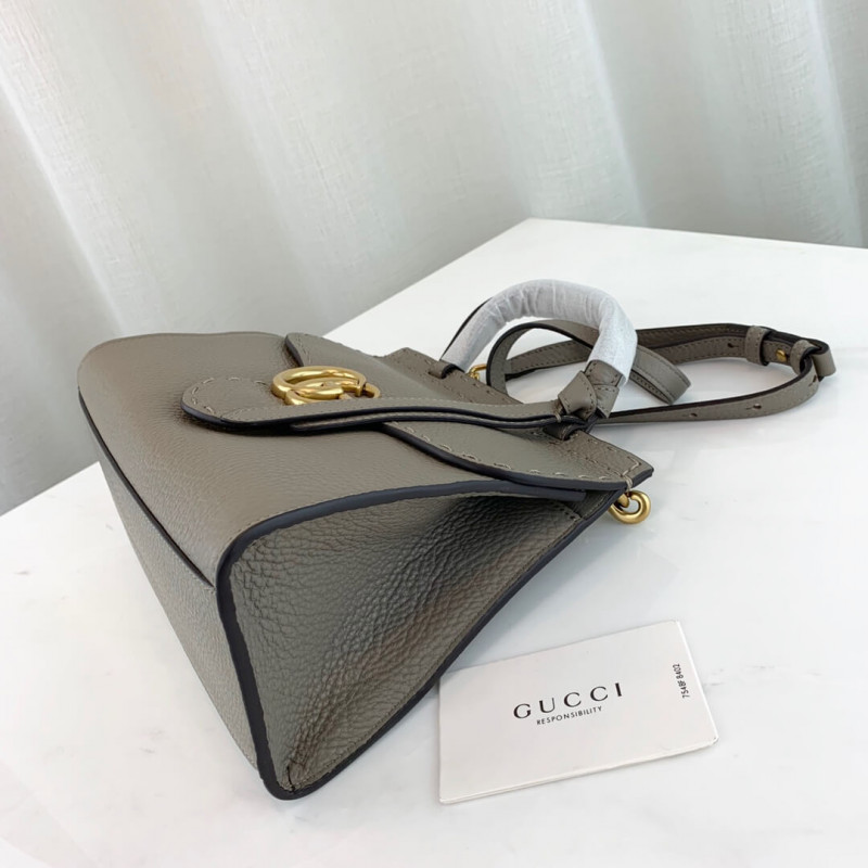 Gucci GG Marmont Leather Tople Sain Shoulder Bolsa 442622-4