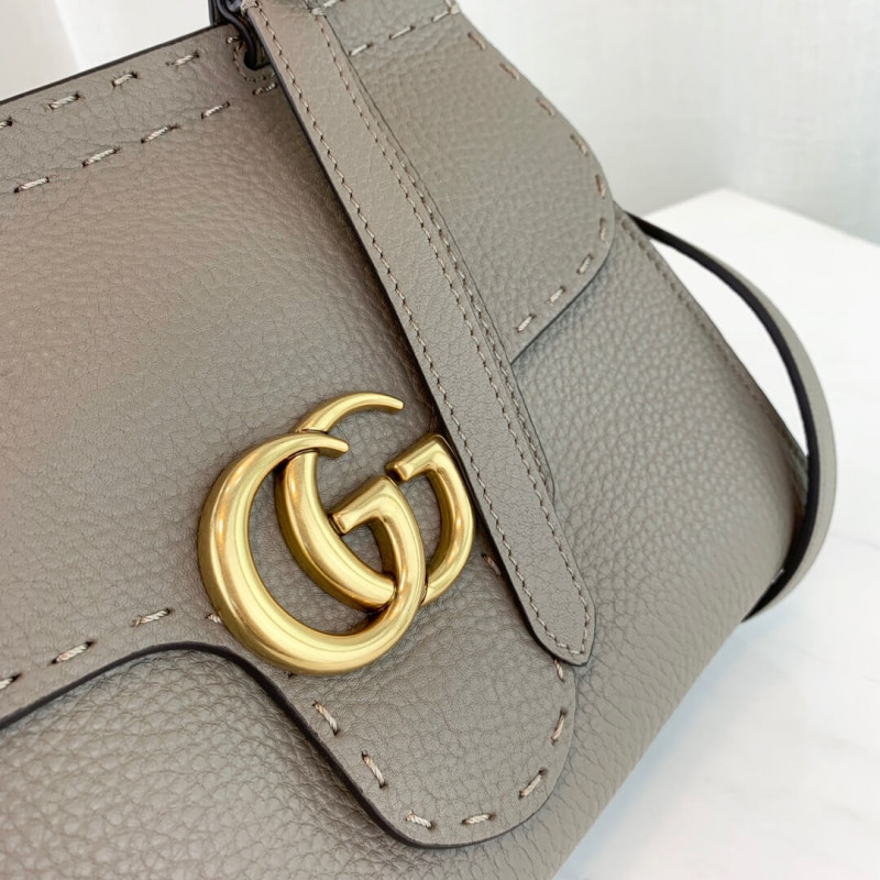 Gucci GG Marmont Leather Tople Sain Shoulder Bolsa 442622-7