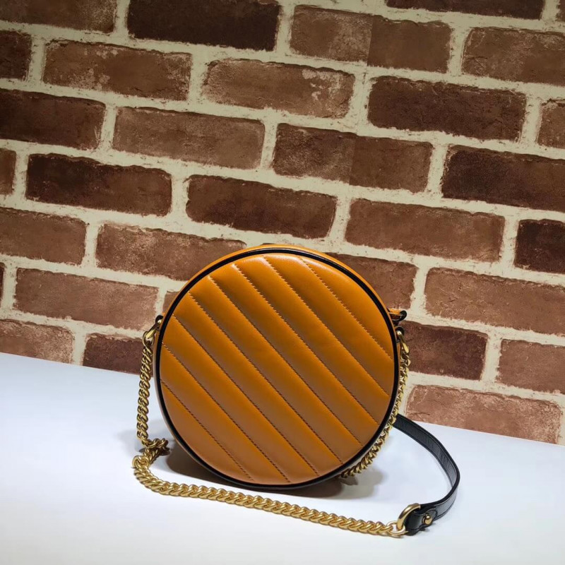 Gucci GG Marmont Mini Bolso de hombro redondo 550154 Cognac-3
