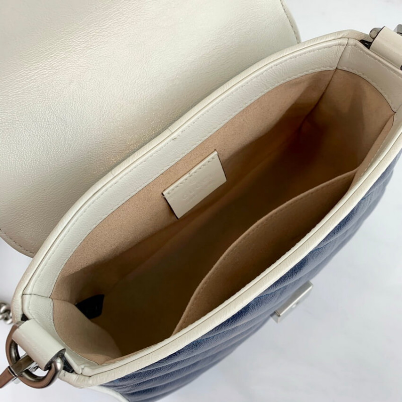 Gucci GG Marmont Mini Top Many Bolsa 583571 Azul-9