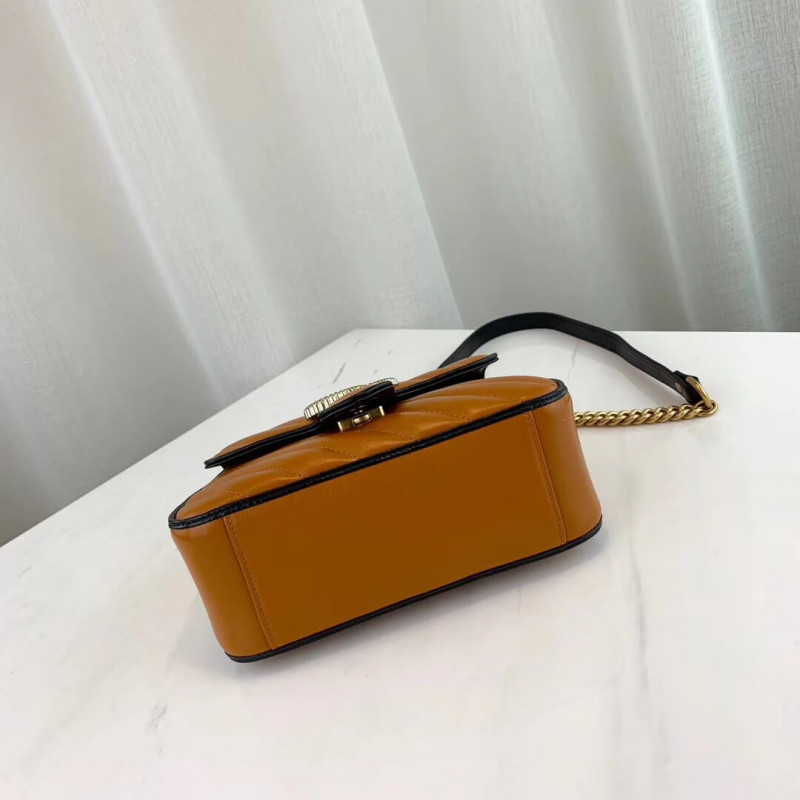 Gucci GG Marmont Mini Top Many Bolsa 583571 Cognac-3