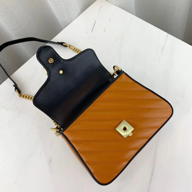 Gucci GG Marmont Mini Top Many Bolsa 583571 Cognac-5