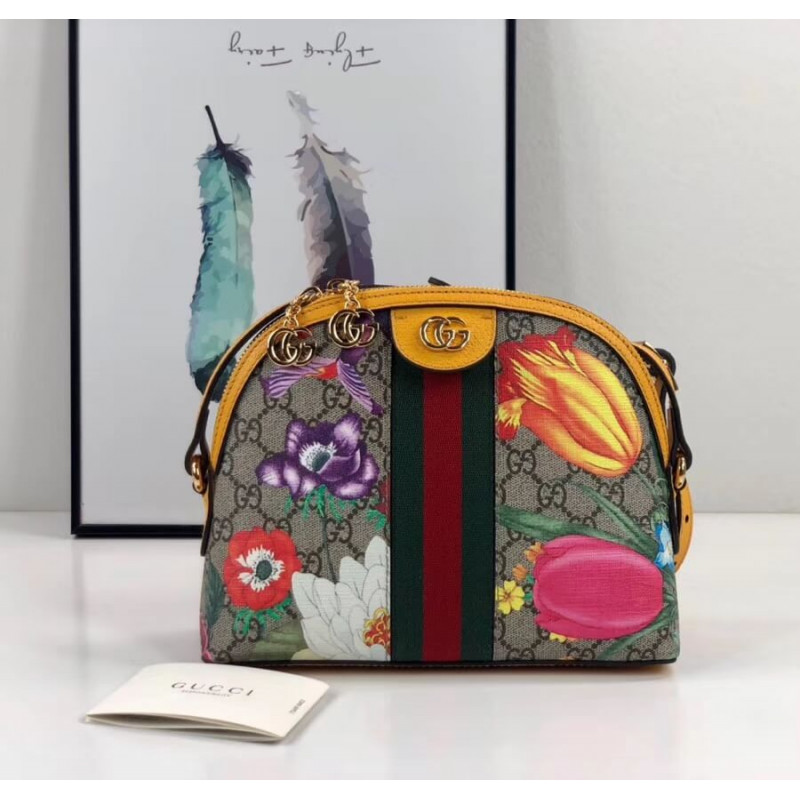 Gucci Ophidia GG Flora Bolsa de hombro pequeño 499621-1