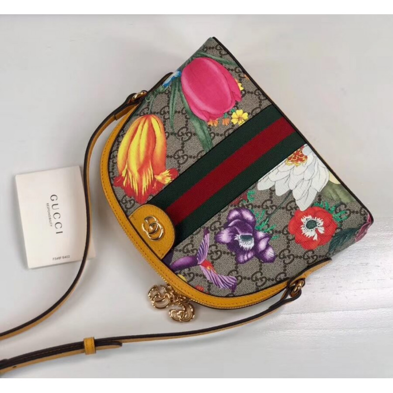 Gucci Ophidia GG Flora Bolsa de hombro pequeño 499621-5