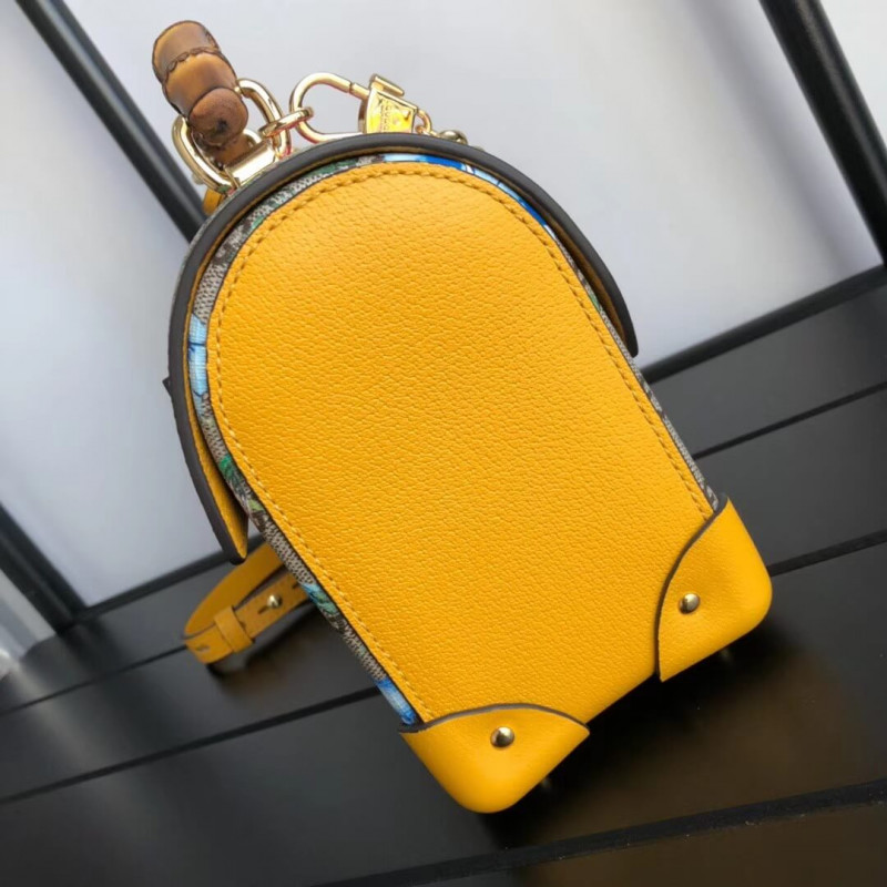 Gucci Cadlock GG Flora Small Bamboo Shoulder Bolsa 603221-5