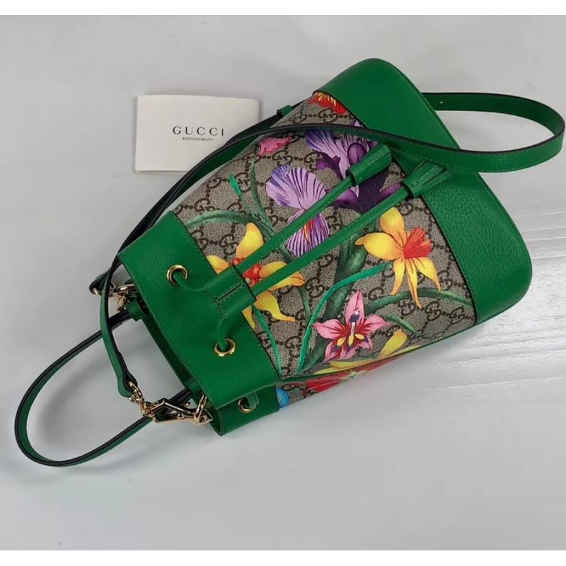 Gucci Ofidia GG Flora Pequeña bolsa de cubo 550621-4
