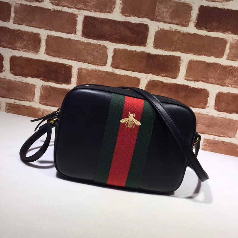 Bolso de hombro de cuero Gucci 412008-1