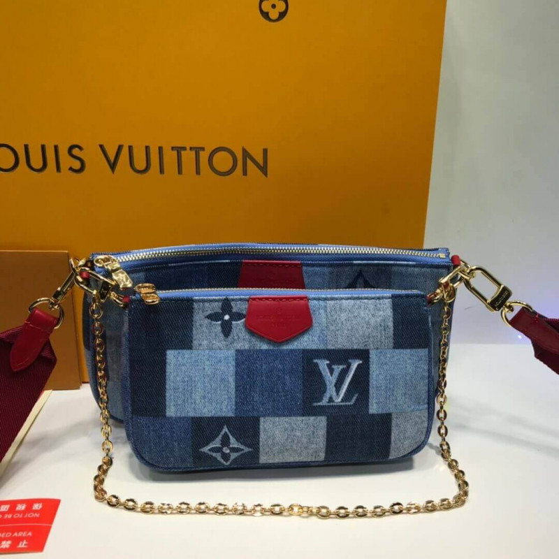 Louis Vuitton Monogram Denim Canvas Multi Pochette AccessOires M44990-1