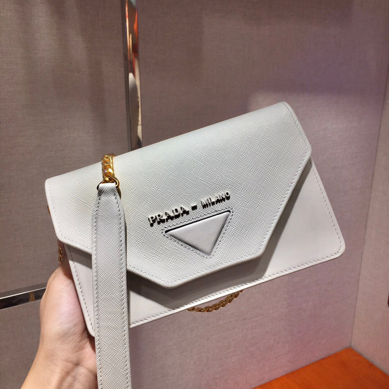 Prada Saffiano Leather Mini-Bolsa 1BP014-1
