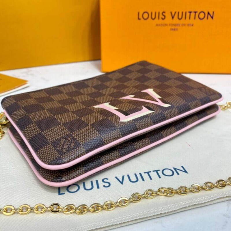 Louis Vuitton Damier Ebene Double Zip Pochette N60254-7