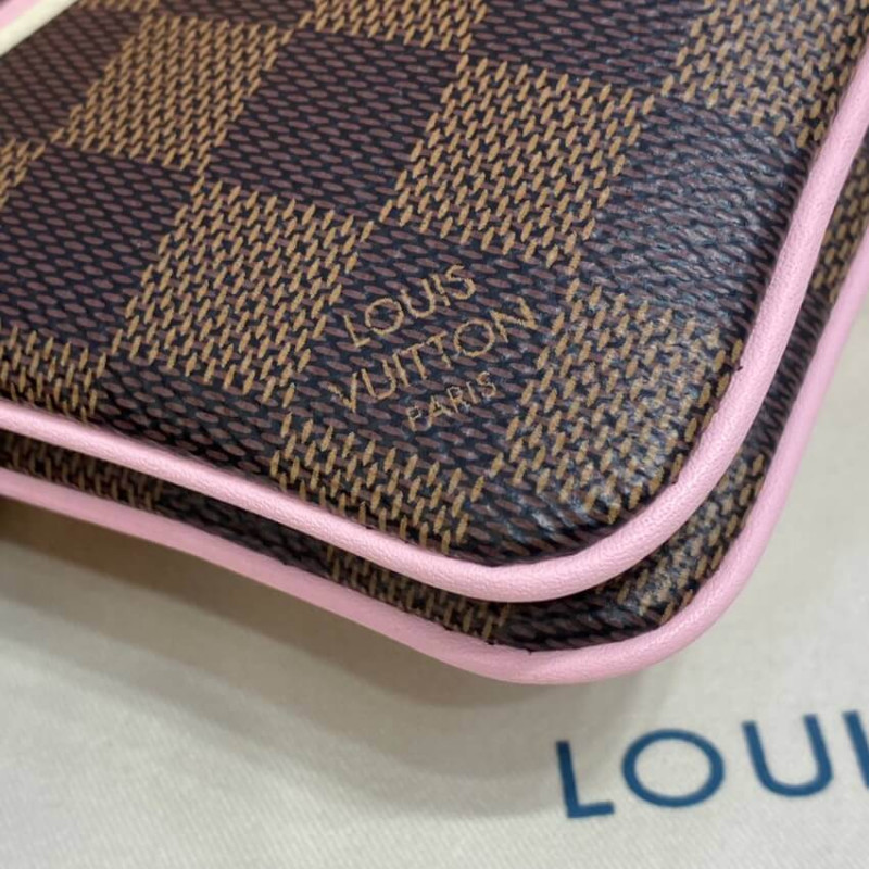 Louis Vuitton Damier Ebene Double Zip Pochette N60254-9