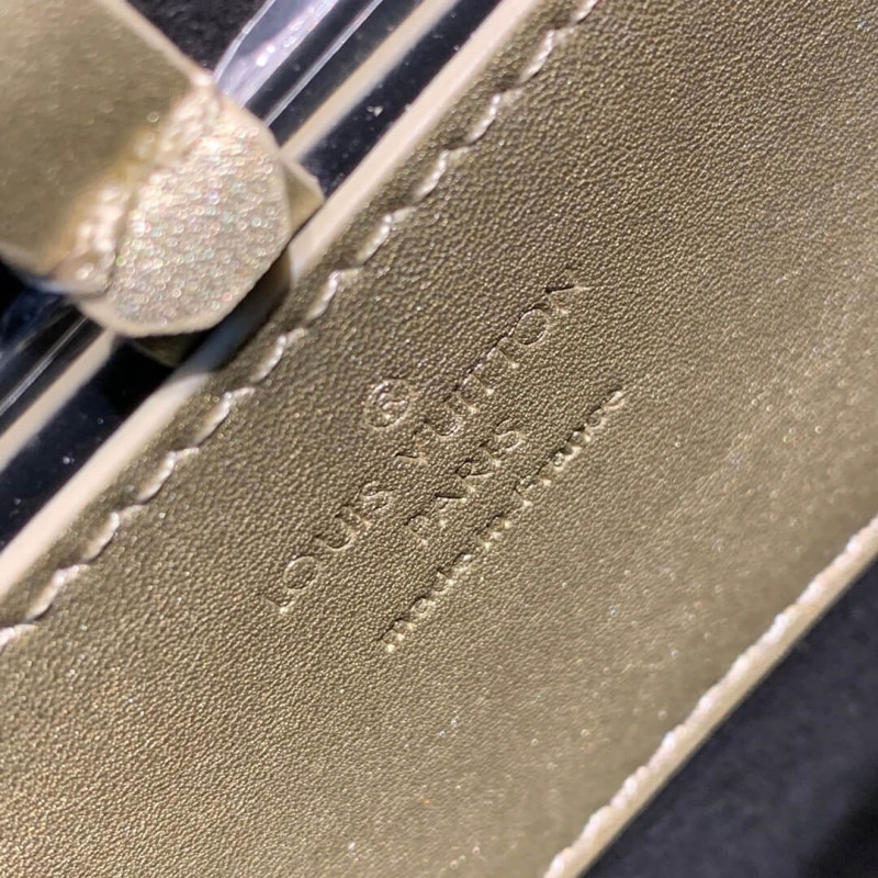 Louis Vuitton Twist MM con lentejuelas de oro M50282-7