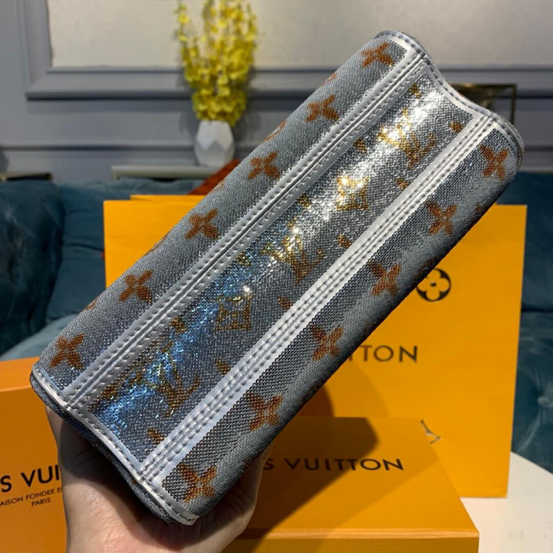 Louis Vuitton Twist MM con lentejuelas plateadas M50282-3