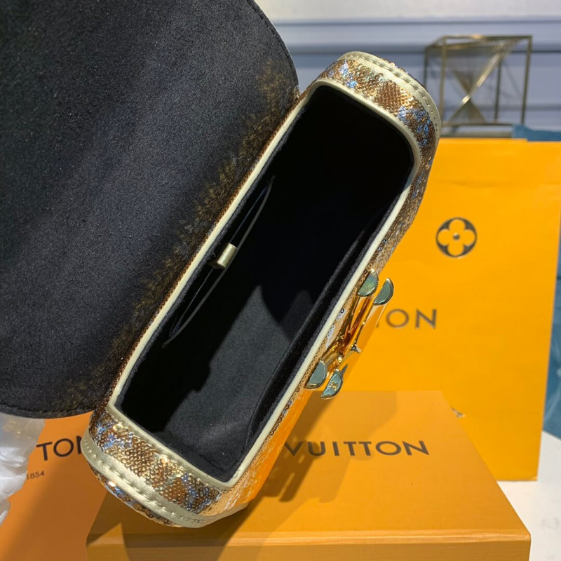 Louis Vuitton Twist PM con lentejuelas de oro M55842-8