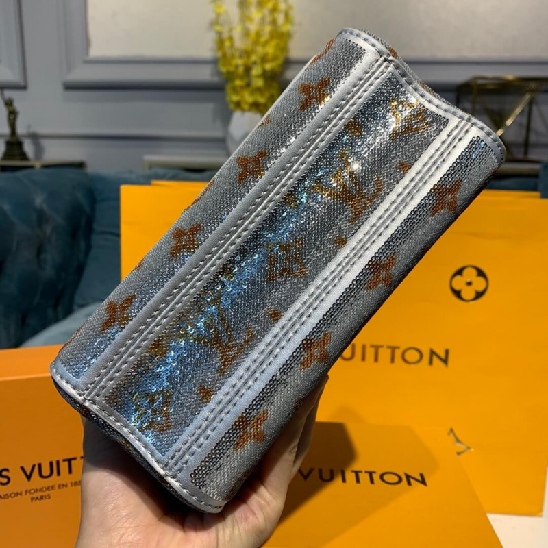 Louis Vuitton Twist PM con lentejuelas plateadas M55842-3