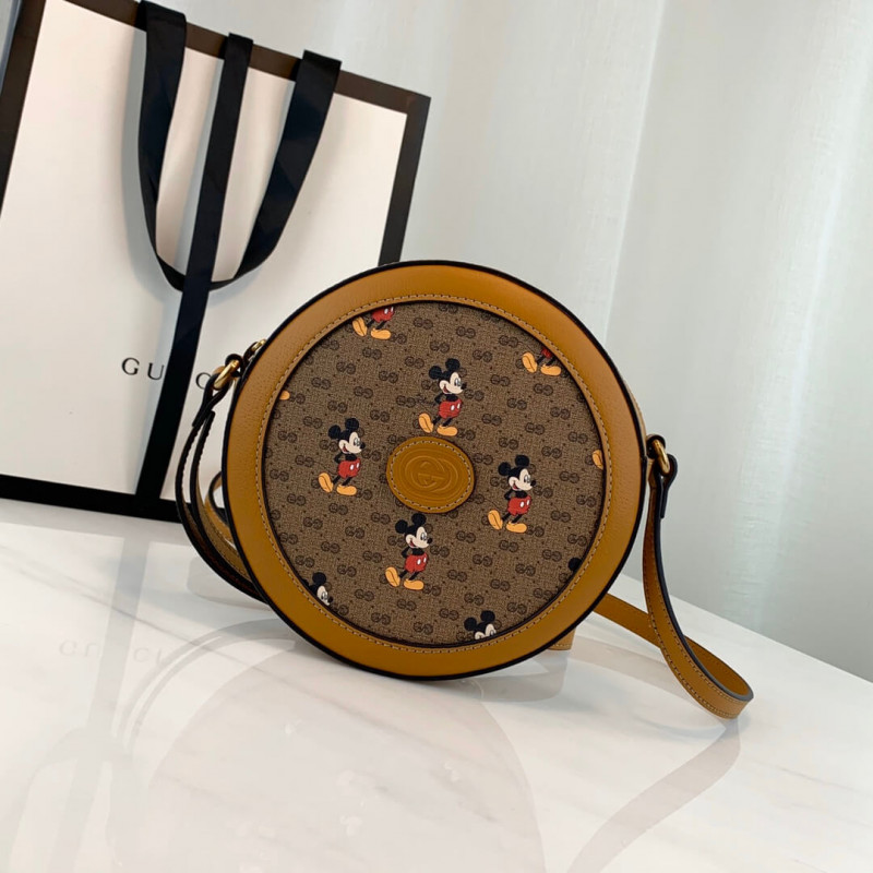 Bolso de hombro redondo de Disney X Gucci 603938-1