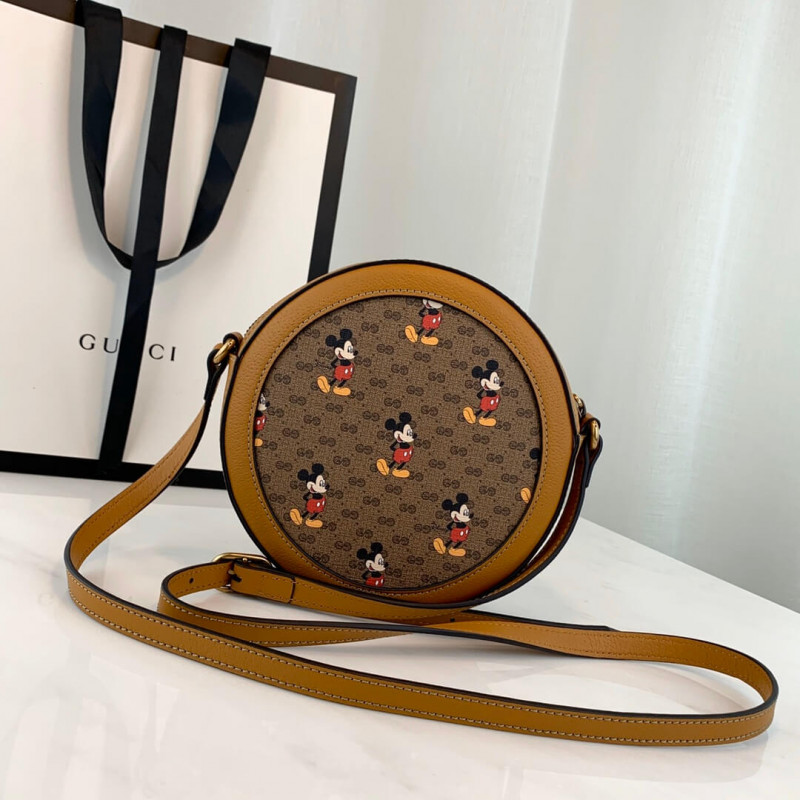 Bolso de hombro redondo de Disney X Gucci 603938-2