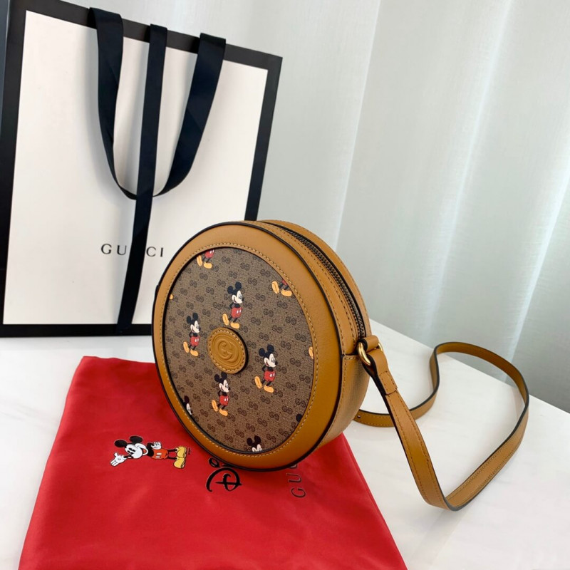 Bolso de hombro redondo de Disney X Gucci 603938-3