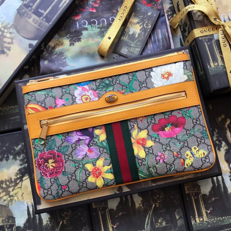 Gucci Ophidia GG Flora Pouch 517551-1