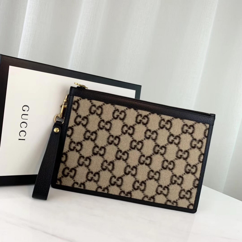 Gucci GG Wool Pouch 597627-1