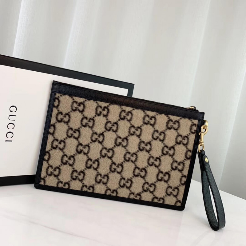 Gucci GG Wool Pouch 597627-2