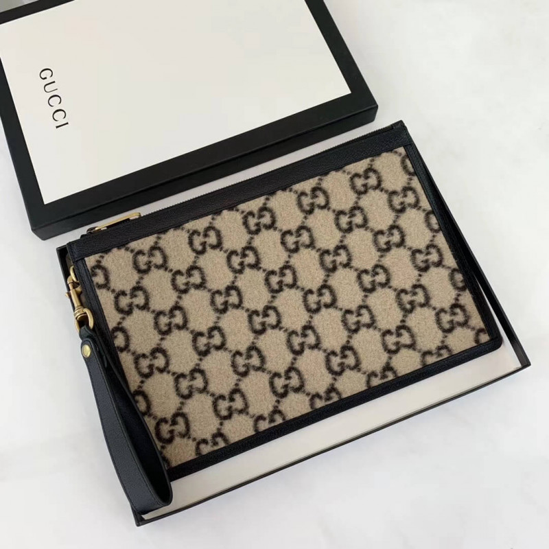 Gucci GG Wool Pouch 597627-9