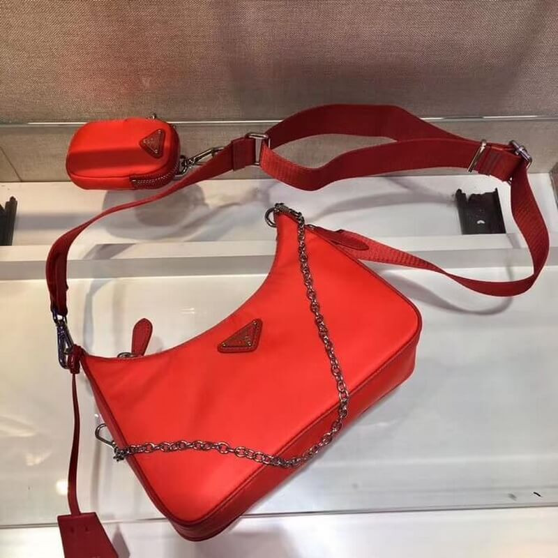 Bolsa Multi-Pochette de Nylon de reedición de Prada 1BH204-1