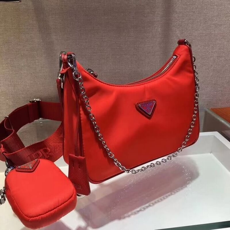 Bolsa Multi-Pochette de Nylon de reedición de Prada 1BH204-3