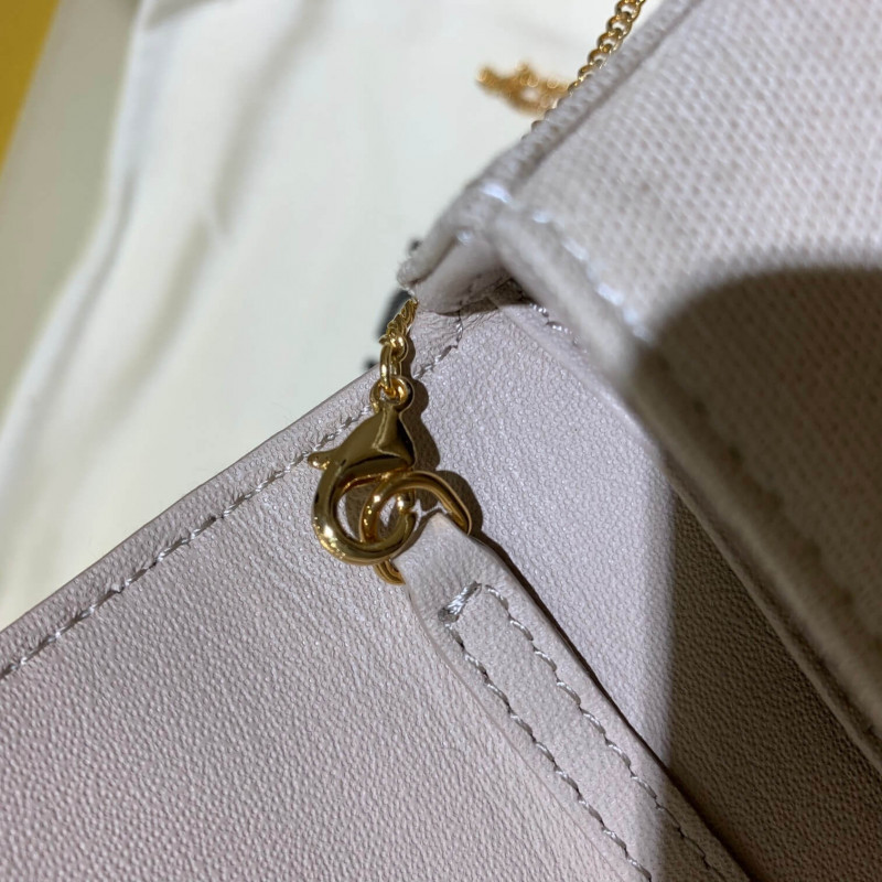 Fendi Nano Bolsauette Charm in Beige Canvas 7ar844-3