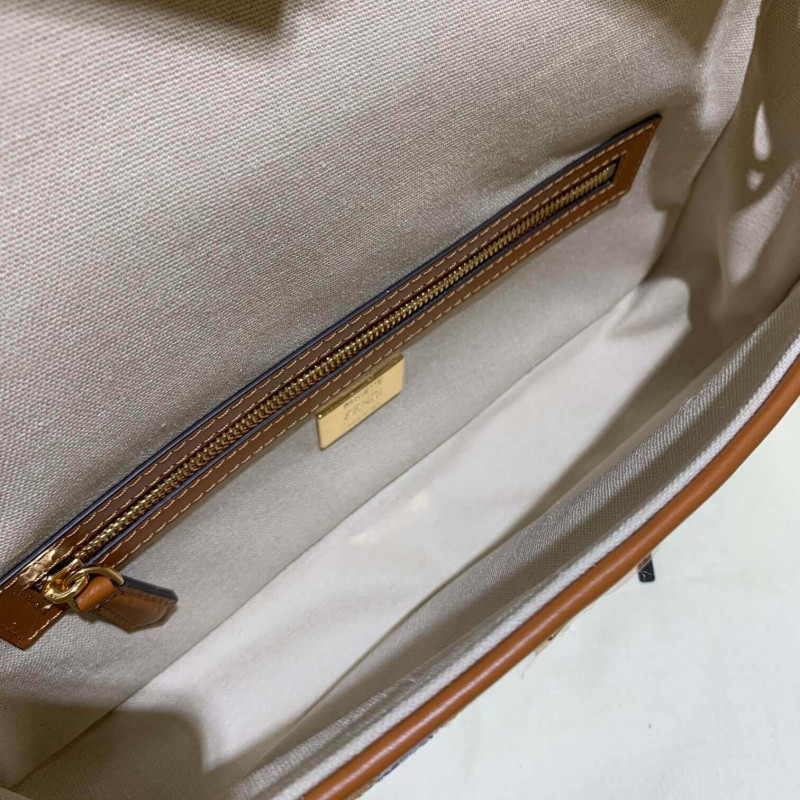 Fendi Bolsauette en Beige Canvas 8BR600-8