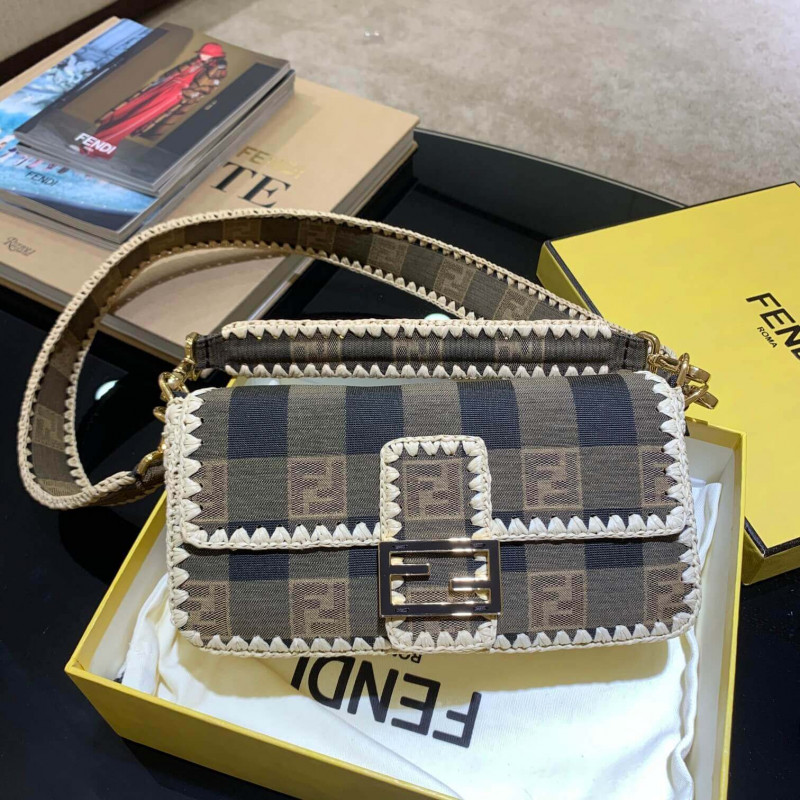 Fendi Bolsauette Brown Fabe Bolsa 8Br600-1
