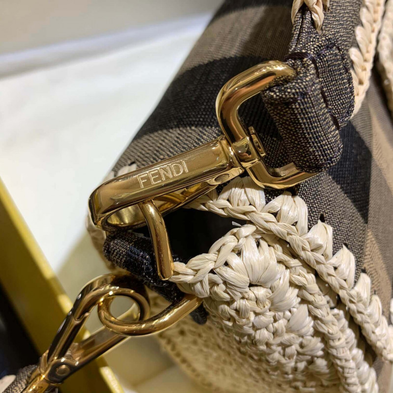Fendi Bolsauette Brown Fabe Bolsa 8Br600-4