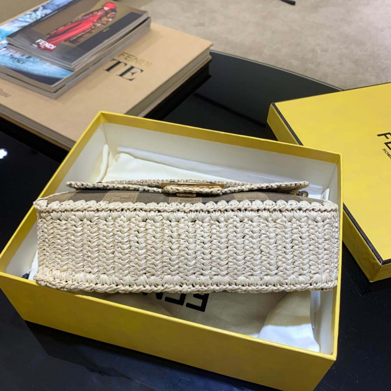 Fendi Bolsauette Brown Fabe Bolsa 8Br600-7