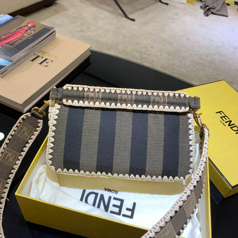 Fendi Bolsauette Brown Fabe Bolsa 8Br600-9
