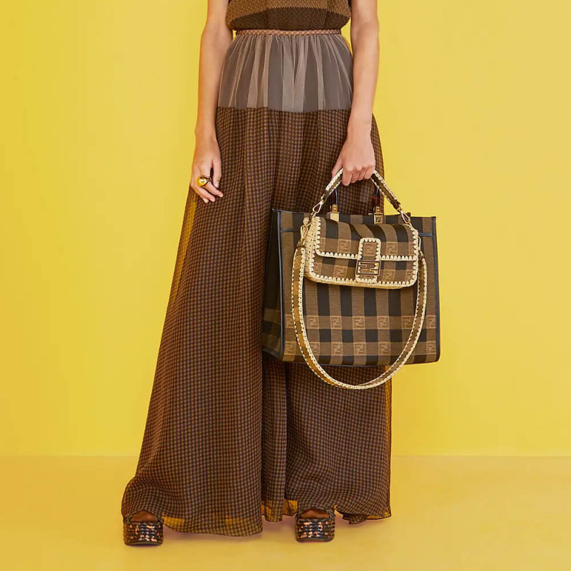 Fendi Bolsauette Brown Fabe Bolsa 8Br600-10