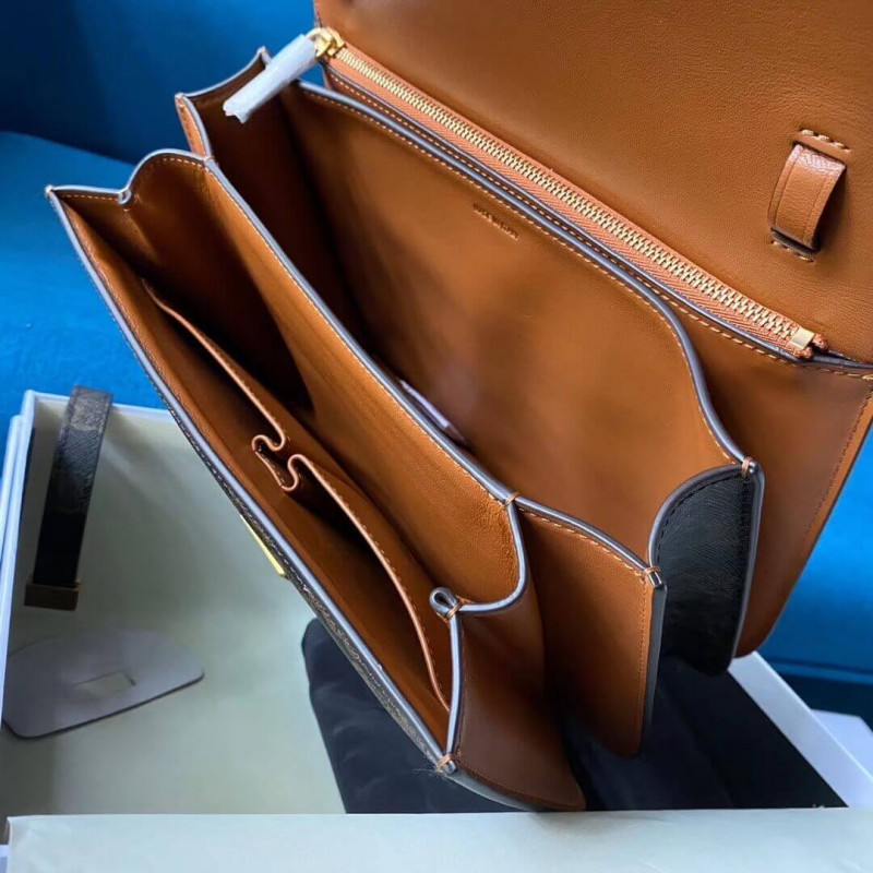 Celine Medium Classic Bolsa en Triomphe Canvas 189173-8