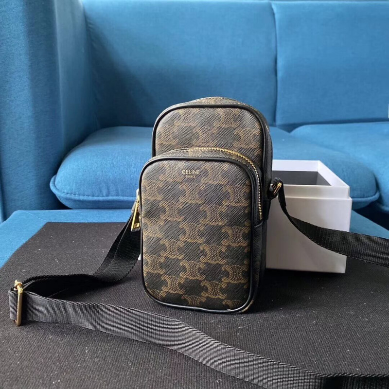 Celine Mini Pocket Messenger Bolsa en Triomphe Canvas 190832-1