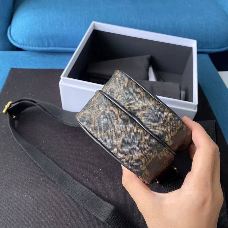 Celine Mini Pocket Messenger Bolsa en Triomphe Canvas 190832-4