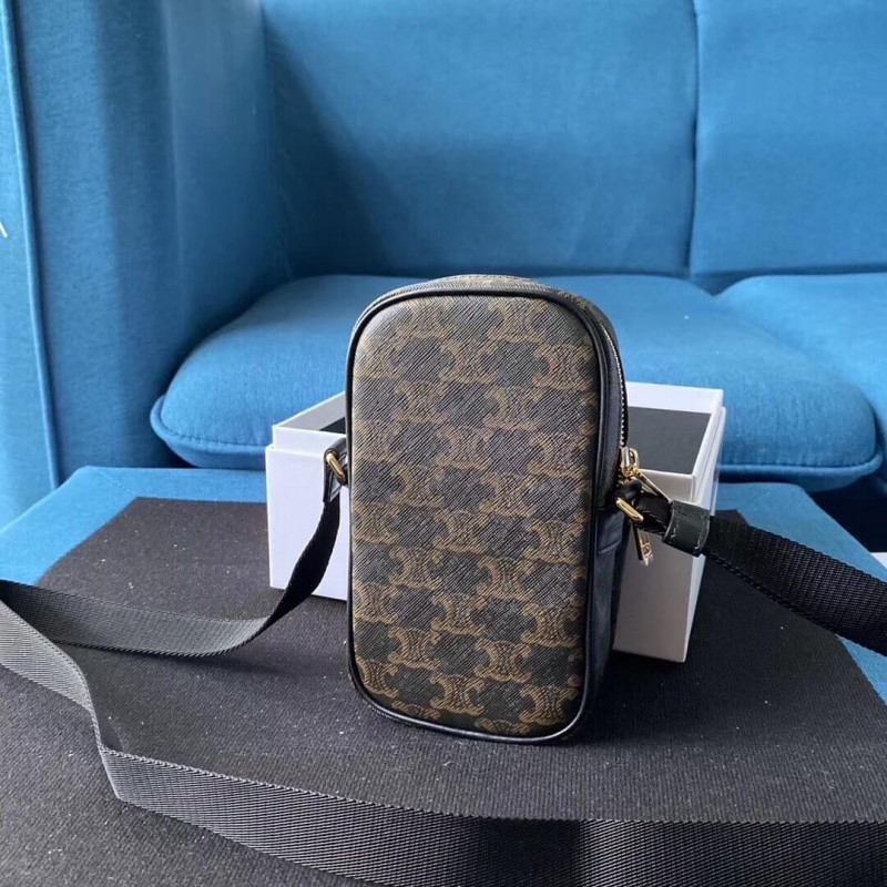 Celine Mini Pocket Messenger Bolsa en Triomphe Canvas 190832-5