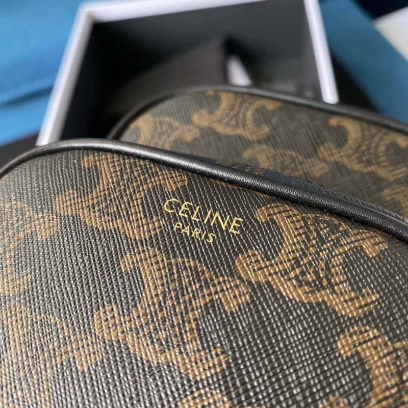 Celine Mini Pocket Messenger Bolsa en Triomphe Canvas 190832-6