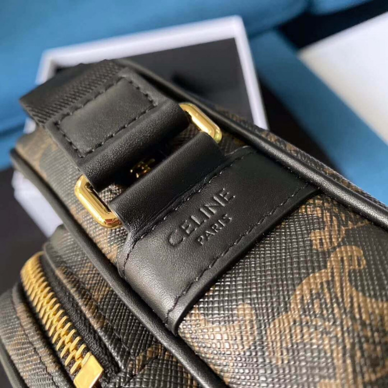 Celine Mini Pocket Messenger Bolsa en Triomphe Canvas 190832-7