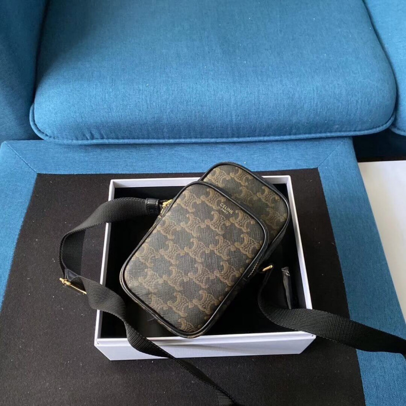 Celine Mini Pocket Messenger Bolsa en Triomphe Canvas 190832-12