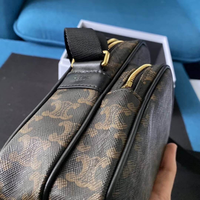 Celine Mini Pocket Messenger Bolsa en Triomphe Canvas 190832-13