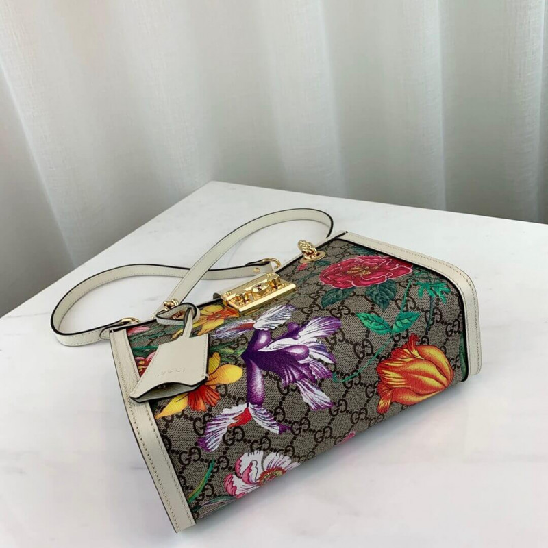 Gucci Landlock GG Flora Bolsa de hombro pequeño 498156-4